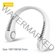 6000mah 휴대용 허리 팬 미국 b 충전식 3 속도 야외 스포츠 미니 전기 에어컨 냉각 목 팬, 2000mah 흰색