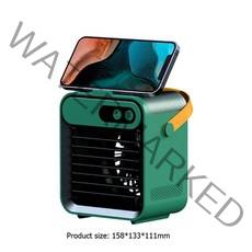 미니 미국 b 충전 휴대용 공기 냉각기 팬 에어컨 데스크탑 공기 냉각 팬 데스크탑 소형 냉각 강한 여름 냉각기, 초록