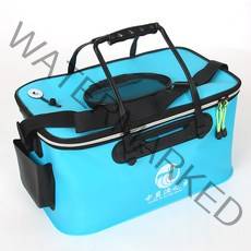 EVA 낚시 살림통 45cm 접이식 밑밥통 가방 휴대용, 블랙