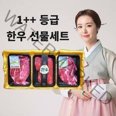 마장동 1++ 한우 선물세트 구이용 실속형 8종 추석선물세트, 프리미엄 1++한우 2종 알뜰 선물세트