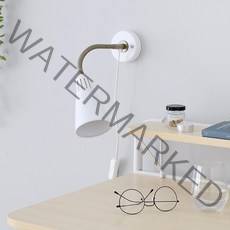 마켓비 VARTEN 벽 집게등 E14 KS1287W, 화이트