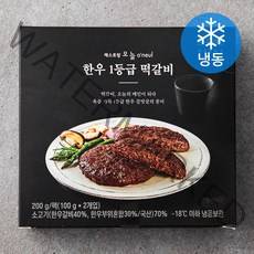 일상적미식 한우 1등급 떡갈비 2입 (냉동), 1팩, 200g