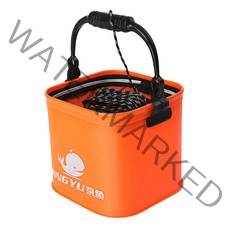 잇츠온 EVA 접이식 정사각 낚시 두레박 IT-FB, 오렌지