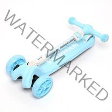 켈리앤스테판 접이식 광폭 스테판 어린이 유아 크림 킥보드, 크림블루