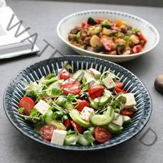 오반자이 엠보라인 일본 파스타찬기 22cm, 딥블루[1p]