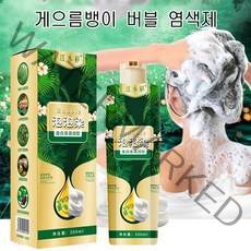 식물성 버블염색제 쉽고 빠른 거품 염색 흰머리 커버 염색약 300ML*1P/2P, 300mL, 내추럴 블랙*2