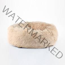 까사보니따 반려동물 롱퍼 도넛 침대 방석, 베이지