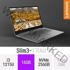 레노버 아이디어패드 SLIM3-17IAU 3D 17.3인치 12세대 사무용 인강용 가성비 저렴한 대학생 노트북, Free Dos, 16GB, 256GB