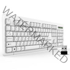 큐센 멤브레인 무선 키보드, 화이트, K1000, 일반형