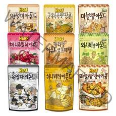 바프 아몬드 땅콩 10종 골라담기/병아리콩/땅콩/군옥수수맛아몬드/술안주/견과류/마른안주/간식, 체리쥬빌레아몬드132g