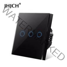 터치스위치 전자식 나노 스위치 리모컨 스마트 jhjch 터치 스위치 eu 표준 화이트, 블랙 쓰리 오픈