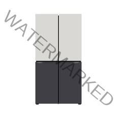 [색상선택형] LG전자 오브제컬렉션 디오스 베이직 4도어 냉장고 메탈 875L 방문설치, M873MGB031, 그레이(상단), 블랙(하단)