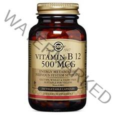 솔가 비타민 B12 500mcg 베지터블 캡슐 글루텐 프리 비건 무설탕, 250개입, 1개