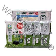 성경식품 지도표 재래식 성경식탁김 4g x 10p + 파래김 4g x 10p, 20개