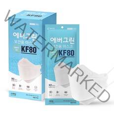 에버그린 황사 방역용 마스크 대형 KF80, 25개입, 1개