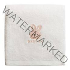 베이비앤아이 유아용 소프트 밤부 목욕 타올 바니 330g, 화이트, 1개