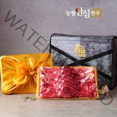 [농협안심한우] 청정더푸드 금바구니세트2호 1.2kg (꽃등심600g+안심300g+채끝등심300g), 1세트