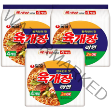 농심 육개장 라면 116g, 12개
