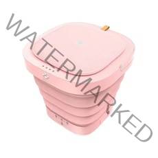 MYBYS 전자동 워블 세탁기, 핑크색