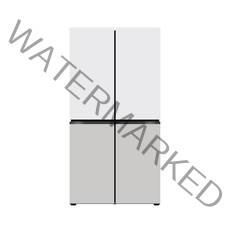 [색상선택형] LG전자 오브제컬렉션 디오스 베이직 4도어 냉장고 메탈 875L 방문설치, M873MWG031S, 화이트(상단), 그레이(하단)