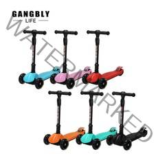 [익일출고] 강블리 블링 플레이 3단 높낮이 조절 접이식 LED 유아 아동용 킥보드, 핑크