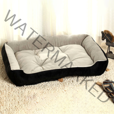 극세사 애견 하우스 방석, 블랙, 1p