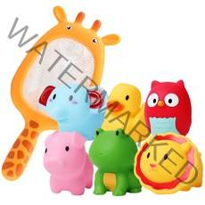 기린과 동물 친구들 목욕놀이 완구 세트, 1세트