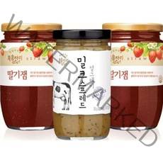 청정원 복음자리 딸기잼 500g 2개+밀크스프레드 얼그레이 235g, 1개