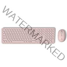 로이체 펜타그래프 무선 키보드 마우스 콤보 세트, 일반형, RMK-5600, Pink