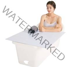 이수욕조 반신욕조+덮개세트, 아이보리, 1개