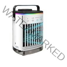 휴대용 에어컨 팬 홈 미국 미니 공기 냉각기 휴대용 조절 사무실 4 기어 속도 공기 냉각 팬 가습기, 하얀