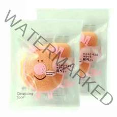 엄마바바 깨끗하게 되지곤약 목욕스펀지, 물방울황토, 2개