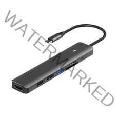 애니포트 7포트 C타입 맥북 PD 충전 삼성 덱스 USB 허브 멀티어댑터 허브AP-TC71PHS, 혼합색상