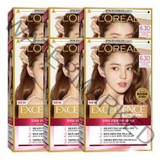 로레알파리 엑셀랑스 크림 염색제, 6.30호 밝은갈색(황금빛), 6개