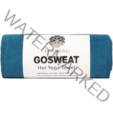 GoSweat 미끄럼 방지 핫 요가 타월 by Shandali와 다양한 색상의 초흡수성 소프트 스웨이드 마이크로 화이버 비크람 필라테스와 매트., 이브닝 블루, 표준 - 26.5 x 72