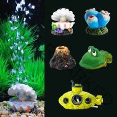 어항 기포 발생기 기포기 산소 공급기 장식 꾸미기, 4-기포장식-개구리