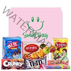 간식팩토리 핑크 스마일 간식 과자선물세트, 과자 8종, 1세트