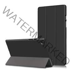 AZV [갤럭시탭A7라이트 8.7인치] TPU 스마트커버 북커버 케이스 t220 t225, 강화유리2+후면1+부착틀, 라벤더