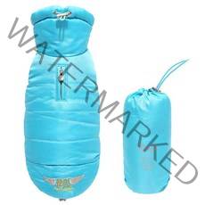 퍼피엔젤 울트라 라이트 러브 강아지 앞지퍼 패딩조끼, 블루