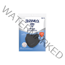 크리넥스 마스크 KF80마스크 황사 미세먼지 대형 블랙 40매, 1매입