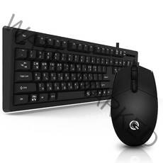 큐센 USB 멤브레인 키보드 마우스 세트, KM4500PLUS, 일반형