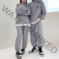 베럴댄나우 남자 파라마운트&무지 오버핏 아노락 트레이닝 세트