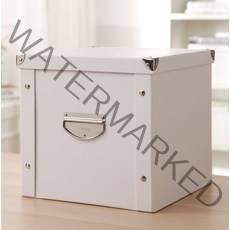 종이정리함 종이 수납함 옷 수납상자 휴지함 특대사이즈 보관함 덮개 타입학생 사무용문서 정리상자, C08-화이트 _f, T07-38*33*30CM(적합사용 사무실 의류)_S