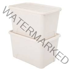 가쯔 마카롱 리빙박스 72L, 아이보리, 2개