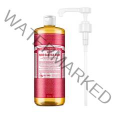 닥터브로너스 퓨어 캐스틸 솝 로즈 950ml + 전용펌프, 단품