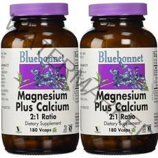 블루보넷 마그네슘 플러스 칼슘 2대1 비율 베지터블 캡슐 무설탕 글루텐 프리, 180개입, 2개