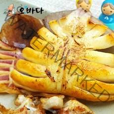 [와사마요 버터증정][산지직송 오바다] 국내산 반건조오징어, 1봉, 1.반건조 오징어(파품)(1kg 6~13미)