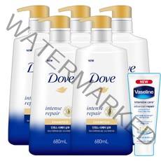 도브 인텐스리페어샴푸 (680ml) {있소세트}, 5ea+미니바세린, 680ml