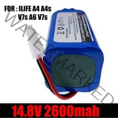 ilife a4 a4s v7s a6 v7s plus 로봇 진공 청소기 ilife 용 100new original 14.8v 2600mah 리튬 이온 충전식 배터리, 14.8v 2600mah 1pcs