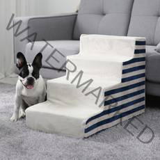 레드퍼피 반려동물 세리나 펫스텝 커버 4단, 아이보리블루